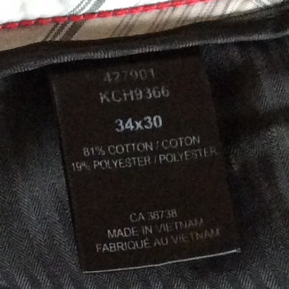 Men’s Kenneth Cole Reaction Pants | Grey | Soft | Corduroy Looking | Sz 34 - Picture 14 of 16